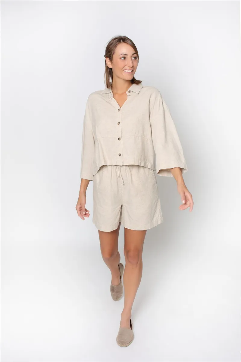 Zerum Leinen Overshirt Modell: Julia, Natur, – Produktbild 1 von 1