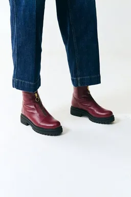 Jutelaune Jutelaune Lorna Burgundy Zip Boots – Produktbild 1 von 1
