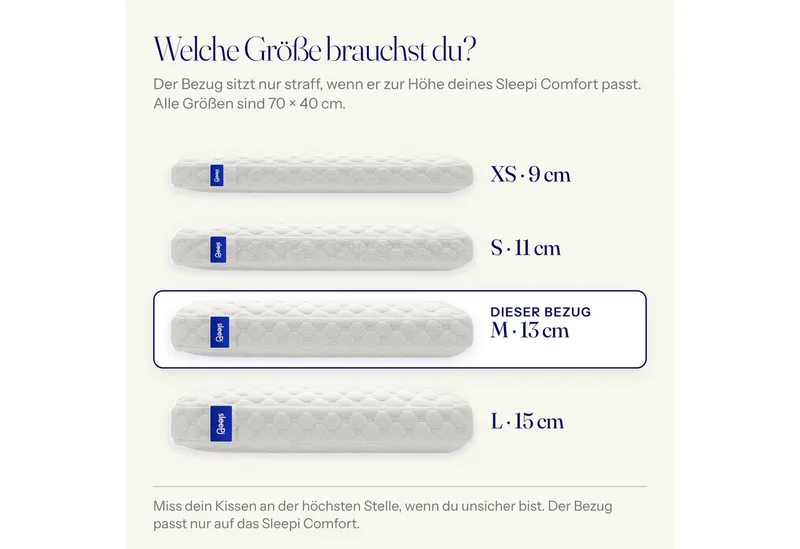 SLEEPI Kissenbezug Comfort, Ersatzbezug für das Sleepi Comfort Nackenstützkissen – Produktbild 3 von 5