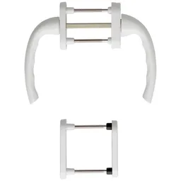 HOPPE Hoppe Fenstertür-Griffgarnitur 0710RH/66N/U26/0710 F9016 N12AW 7 PZ 68-73 mm – Produktbild 1 von 1