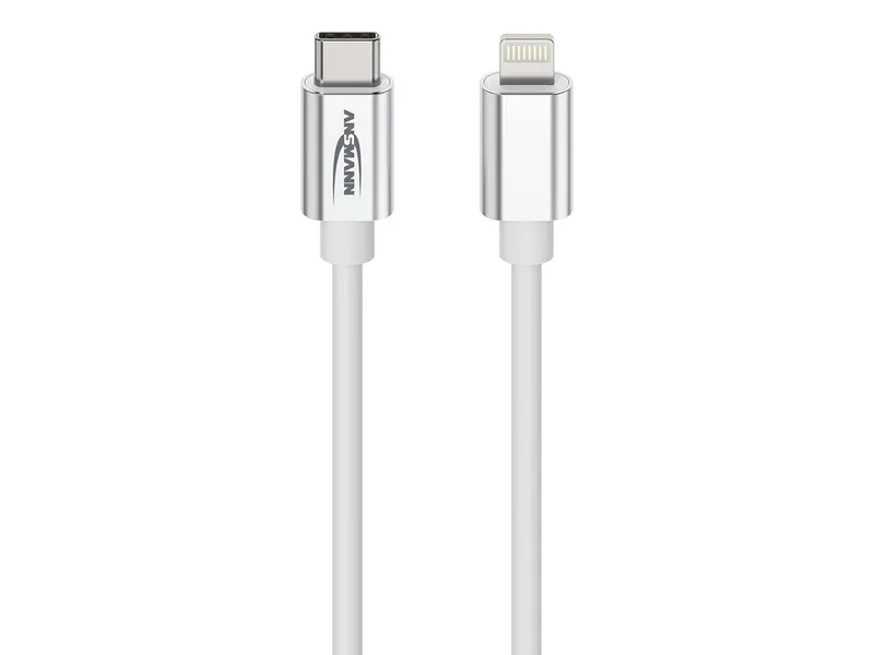 Ansmann Ansmann Ladekabel USB-C auf Lightning, 1,2 m, weiß – Produktbild 1 von 1