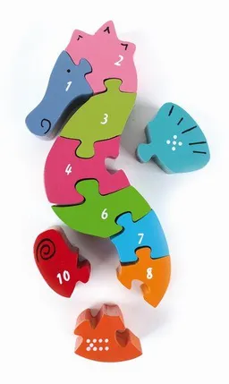 El Puente El Puente Zahlen-Puzzle "Seepferdchen" – Produktbild 1 von 1