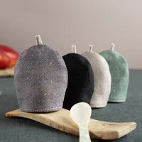 nahtur design nahtur-design Eierwärmer aus Bioleinen mit Feinloden | Bring Farbe auf Deinen Tisch, Bunt gemischt, – Produktbild 1 von 1
