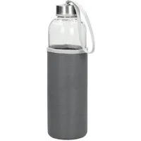 elasto elasto Glasflasche mit Trageschlaufe "Pure" - Trinkflasche & Hülle für Alltag – Produktbild 1 von 1
