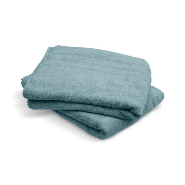 jilda-tex Ocean Safe by Jilda-tex Badetuch / Strandtuch 100% Bio-Baumwolle uni 80x180 cm, Aqua, – Produktbild 1 von 2