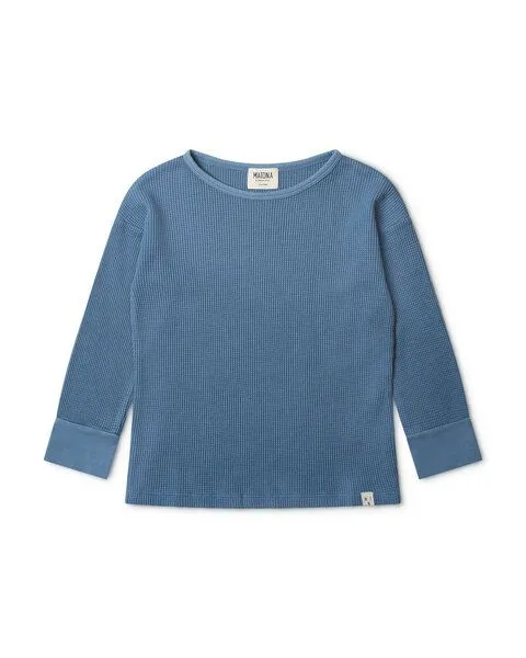 MATONA Matona Shirt aus Bio-Baumwolle für Kinder / Basic Longsleeve, Blau, – Produktbild 3 von 3