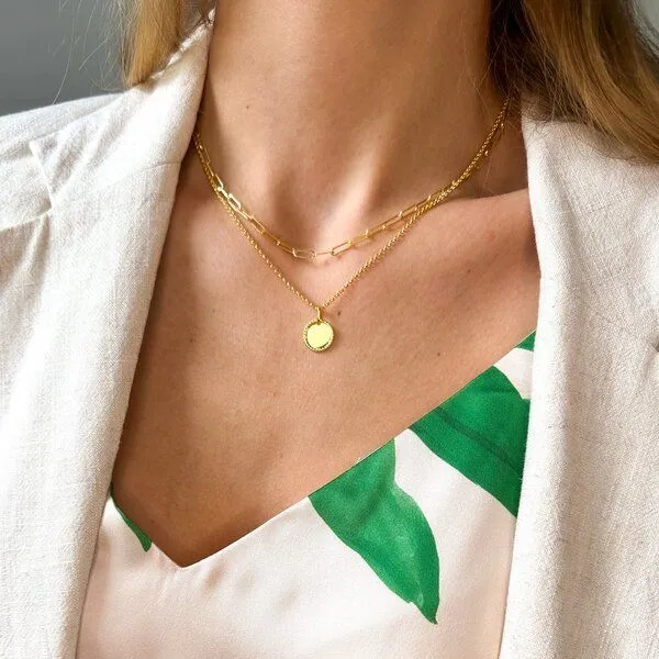 MOANINA MOANINA Kette Ponza - 925 Silber/18k Gold Vermeil, Rot, – Produktbild 4 von 4