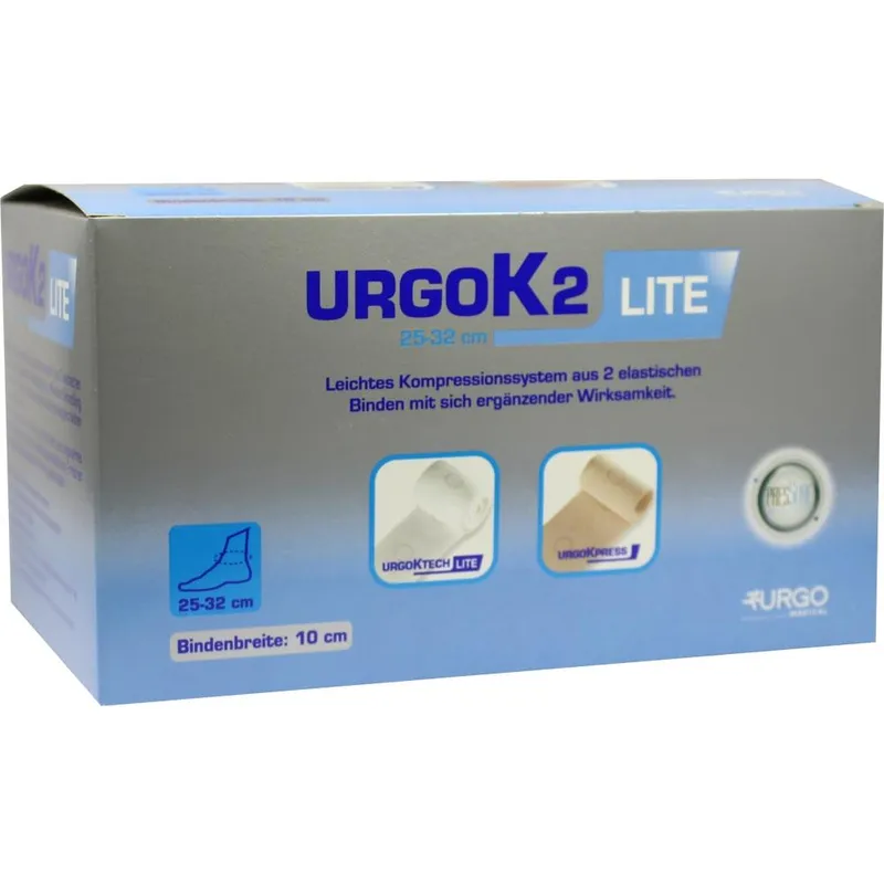 Urgo URGOK2 Lite Kompr.Syst.10cm Knöchelumf.25-32cm 1 St Binden – Produktbild 1 von 1