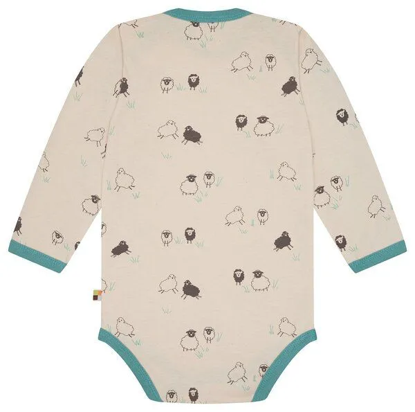 loud + proud loud + proud Babys & Kinder Body langarm mit Druck, GOTS-zertifiziert, Oregano(grün), – Produktbild 1 von 2