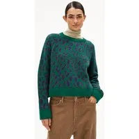 ARMEDANGELS ARMEDANGELS DILIRIAA LEOPAA Damen Pullover aus recyclem Bio-Woll Mix, Emerald green, – Produktbild 1 von 1