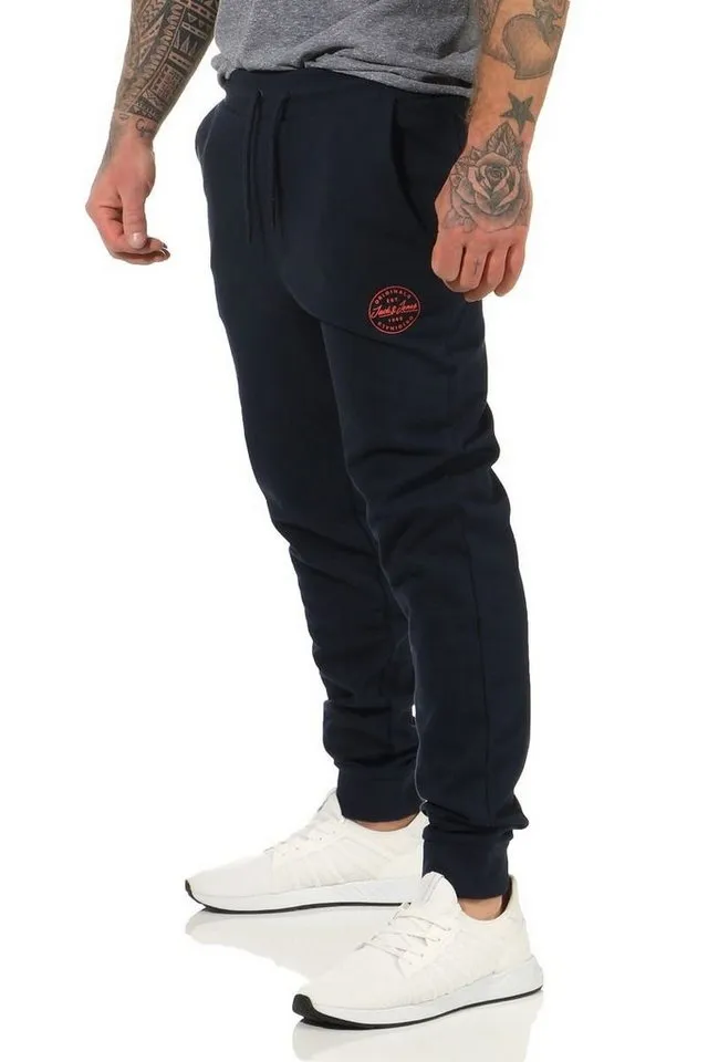 Jack & Jones Jack & Jones Sweathose JACK & JONES JOGGINGHOSE SWEAT PANT HOSE GORDAN, Blau, – Produktbild 2 von 3