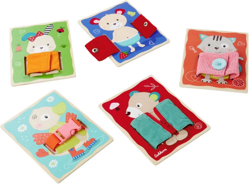 eichhorn eichhorn Lernspielzeug Lernbretter Textil (Set, 4-St), Bunt, – Produktbild 2 von 5