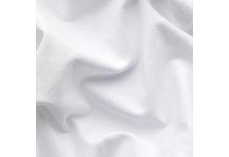 Schlafgut Schlafgut Spannbettlaken EASY JERSEY ELASTHAN Bettlaken, 170 g/m², 95% Baumwolle, 5% Elasthan, Jersey, Gummizug: rundum, (1 Stück), Spannbettlaken bis 30 cm Höhe, bügelfrei, pflegeleicht, perfekter Sitz, Weiß, – Produktbild 4 von 5