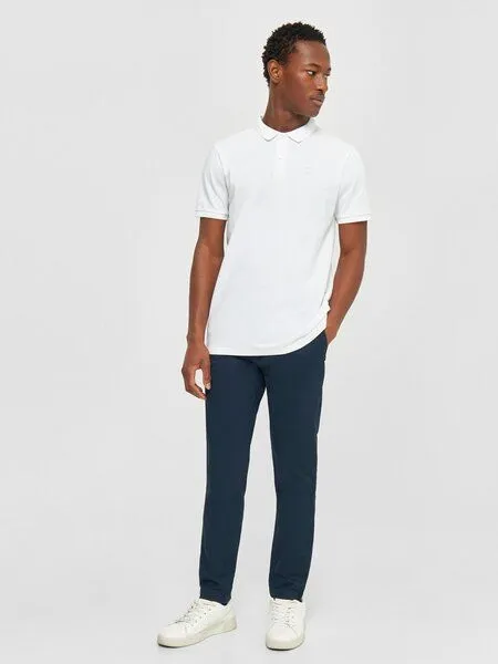 KnowledgeCotton Apparel KnowledgeCotton Apparel Poloshirt - ROWAN - aus Bio-Baumwolle, Weiß (bright white), – Produktbild 3 von 4