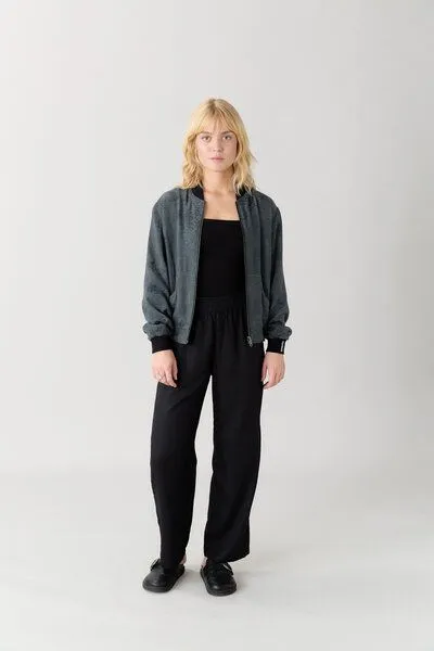 Yahmo Yahmo Cupro/Tencel Ruth Wendejacke, Eclipse/black (grün), – Produktbild 2 von 4