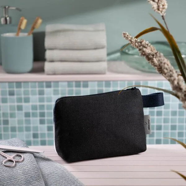 nahtur-design nahtur-design Kosmetiktasche aus 100% Leinen | Kleine Leinentasche, No_3 (rosa), – Produktbild 4 von 4