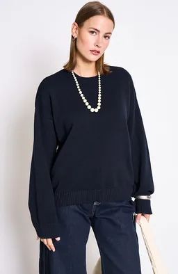 JAN N JUNE JAN 'N JUNE Damen vegan Pullover Caper Krawatte Nacht Herbst – Produktbild 1 von 1