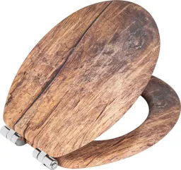 Wenko Wenko WC-Sitz Rustic, aus FSC®-zertifiziertem MDF, feuchtigkeitsresistent – Produktbild 1 von 1