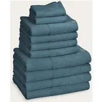 Kushel Towels Kushel Towels The Family Set - Handtuch SET aus Biobaumwolle und Holzfaser, Pacific petrol, – Produktbild 1 von 1