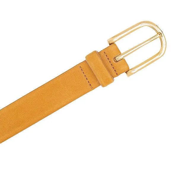 KRANZ KRANZ Gürtel Bio-Leder Maria Nubuk, Gelb, – Produktbild 4 von 4