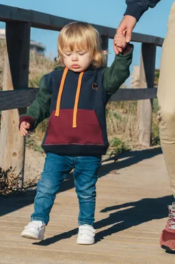 Trendsplant Trendsplant unisex vegan Hoodie Color Block Blau, Grün & Rot – Produktbild 1 von 1