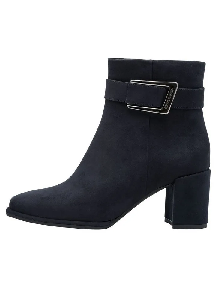 Marco Tozzi Marco Tozzi Vegan, MT FEEL ME mit Blockabsatz Blockabsatz Stiefelette Vegan, Blau, – Produktbild 4 von 4