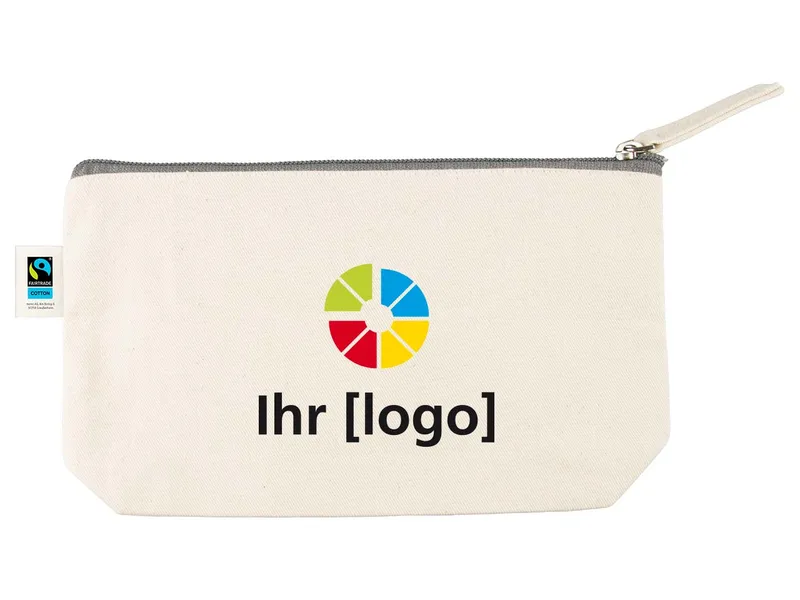 Memo Memo Kosmetiktasche aus Bio-Baumwolle mit Reißverschluss, natur, 22,5 x 3,5 x 13 cm – Produktbild 2 von 2