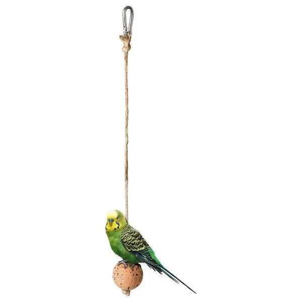 Kork-Deko Kork-Deko Naturkork-Kugel als Vogel-Schaukel | ⌀ = 4 cm | Vogel-Spielzeug – Produktbild 1 von 8