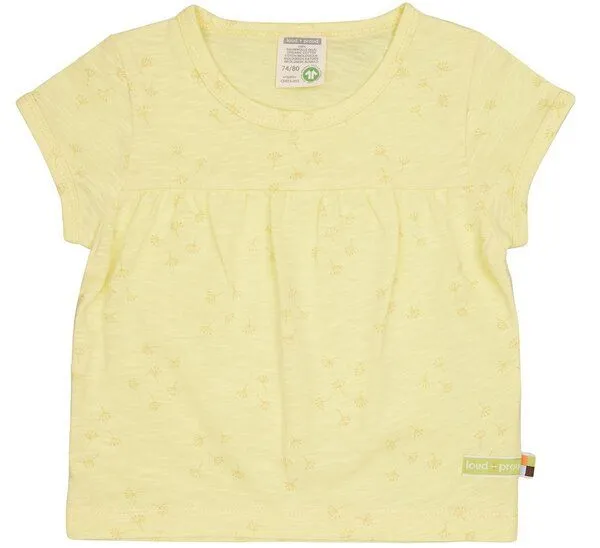 loud + proud loud + proud Babys & Kinder Tunika Slub Jersey mit Druck, GOTS-zertifiziert, Blonde(gelb), – Produktbild 2 von 2