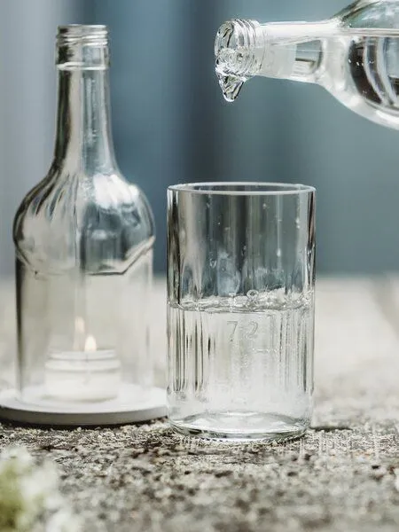 MaBe MaBe Trink Glas mit Struktur UPCYCLING – Produktbild 2 von 4