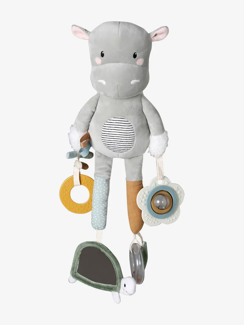 Vertbaudet Baby Activity-Nilpferd zum Aufhängen TANSANIA, Grau, – Produktbild 2 von 4