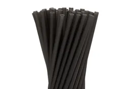 wisefood Trinkhalme 100-tlg., Essbare Reisstrohhalme, schwarz, Ø 0,6 x 22,5 cm – Produktbild 1 von 1