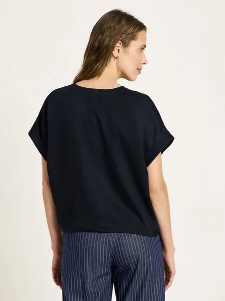LANIUS LANIUS Blusenshirt aus Tencel Lyocell, Blau (midnight), – Produktbild 4 von 4