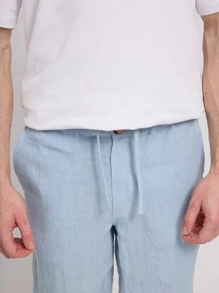 Mazine Mazine Regular Linen Shorts - aus 100% Leinen, Pastel blue (blau), – Produktbild 4 von 4