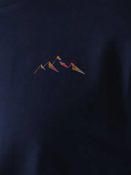 Kultgut Kultgut Artdesign - Biofair - Klassik Shirt / Little Mountain Landscape, Dunkelblau, – Produktbild 4 von 4