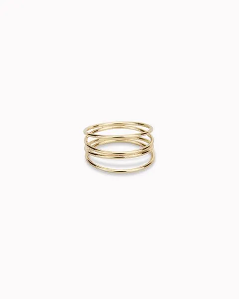 lille mus lille mus Ring 'Loop Basic' 925 Silber, Gold, – Produktbild 4 von 4