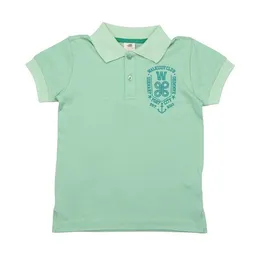 Walkiddy Walkiddy Mädchen Poloshirt GOTS zertifiziert, Bio-Baumwolle, hellgrün, „Meadow“, Kurzarm, weich – Produktbild 1 von 1