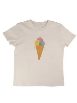 MelaDi Meladi Kinder Shirt aus Biobaumwolle - Eiscreme auf Natural Raw – Produktbild 1 von 1