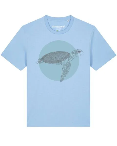 watapparel watapparel T-Shirt Unisex Meeresschildkröte, Blue soul, – Produktbild 1 von 4