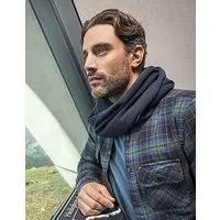 Atlantis Headwear Atlantis Headwear Lässiger Schal aus einer Lage recyceltem Polyestergarn 1,6m, Navy (blau), – Produktbild 1 von 1
