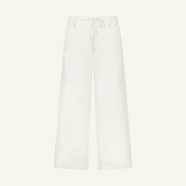 NORDLICHT NORDLICHT Damen Hose LYKKE aus fester Bio-Baumwolle, Weiß, – Produktbild 2 von 4