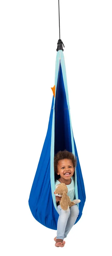 La Siesta LA SIESTA Kinder-Hängehöhle Joki 4-tlg. Ø 70 cm Textil Dolphy, Blau, – Produktbild 5 von 5