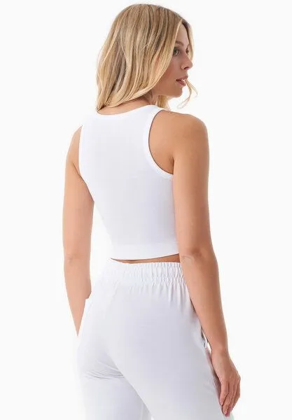 ORGANICATION ORGANICATION SONNIA | Cropped Rib Top aus Bio-Baumwolle, White, – Produktbild 4 von 4