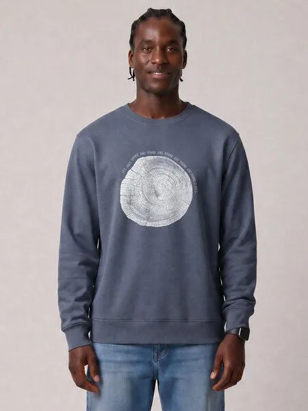watapparel watapparel Sweatshirt Unisex Baumscheibe, Blue grey, – Produktbild 2 von 2