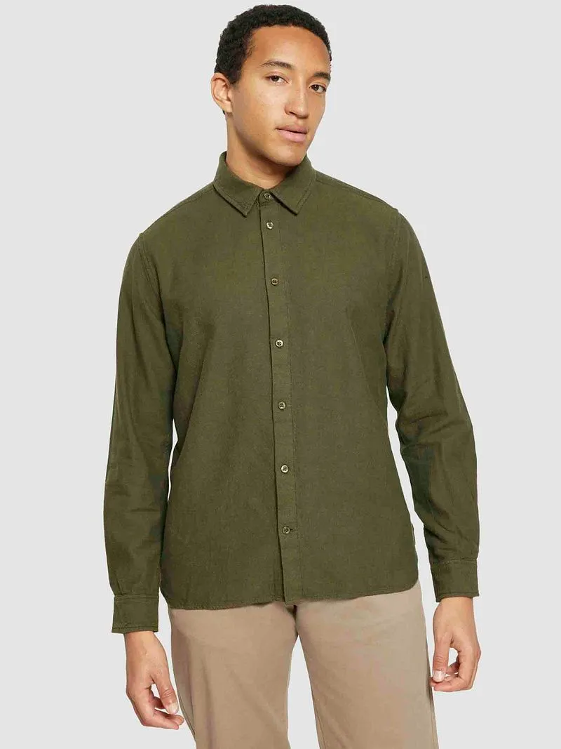 KnowledgeCotton Apparel Knowledge Cotton Apparel Shirt Flannel Forrest Night - Größe M, Grün, – Produktbild 2 von 5
