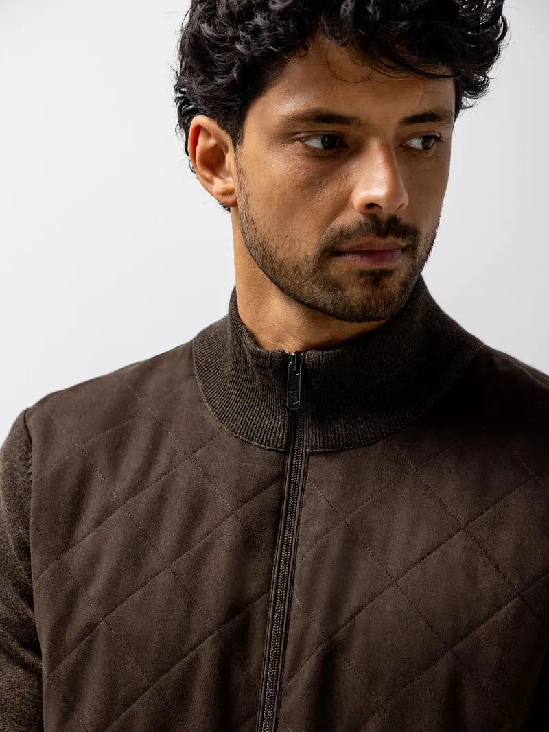 State of Art State Of Art Strickjacke Hybrid Braun - Größe XXL, Grau, – Produktbild 2 von 5
