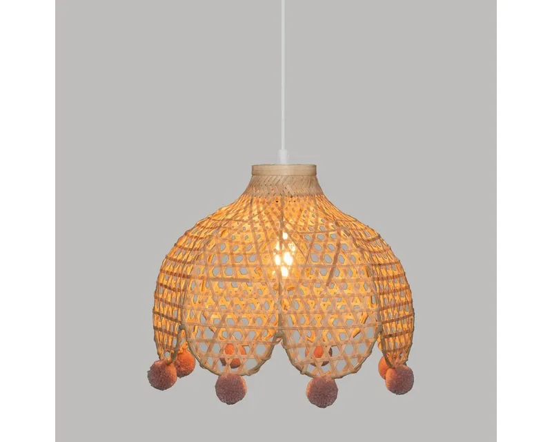Atmosphera Créateur d'intérieur Dekolicht Hängeleuchte CAMPAGNE, Bambus, Ø 28 cm, Leuchte mit Dekofunktion, ohne Leuchtmittel – Produktbild 2 von 3