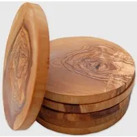 Olivenholz erleben Olivenholz erleben Untersetzer RUND (ø 11,5 cm) 6er Set aus Olivenholz – Produktbild 1 von 1