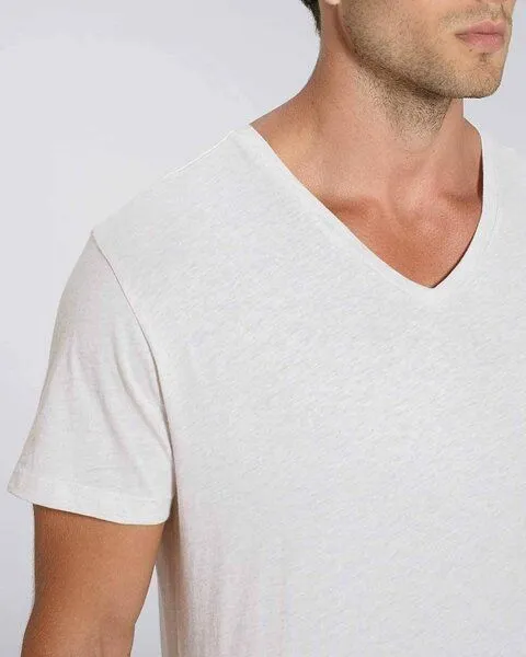 YTWOO YTWOO Männer Bio T-Shirt mit V-Ausschnitt, versch. Farben meliert, Cream meliert, – Produktbild 1 von 4