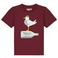 watabout kids watabout.kids T-Shirt Kinder Möwe mit Hut, Burgundy, – Produktbild 1 von 1